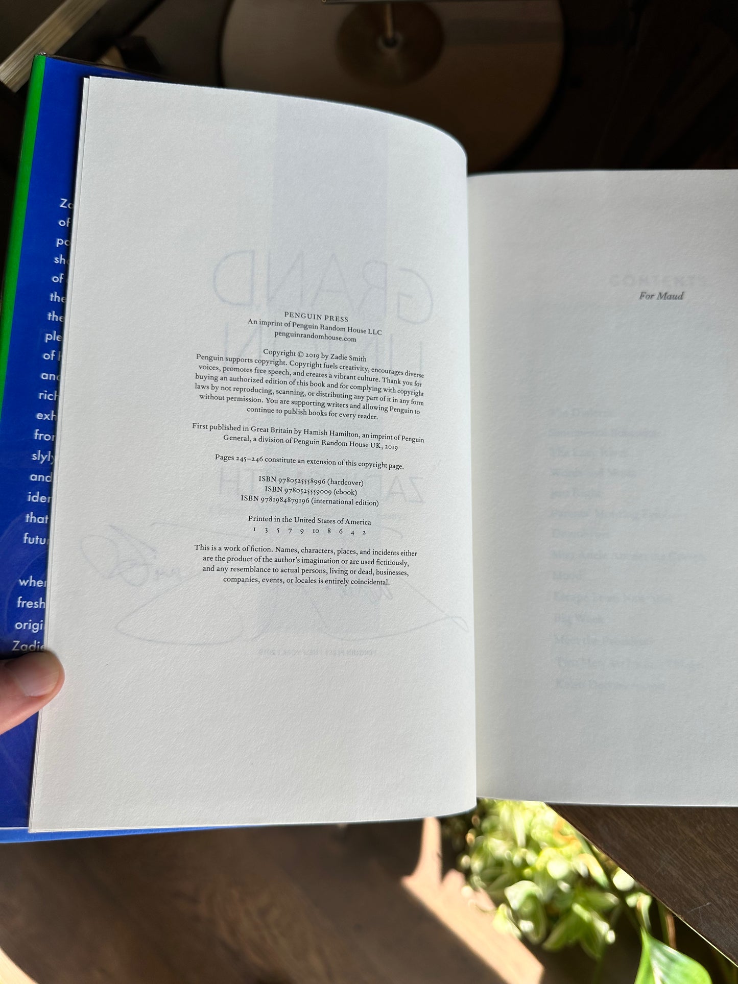 Grand Union by Zadie Smith, SIGNED Hardback