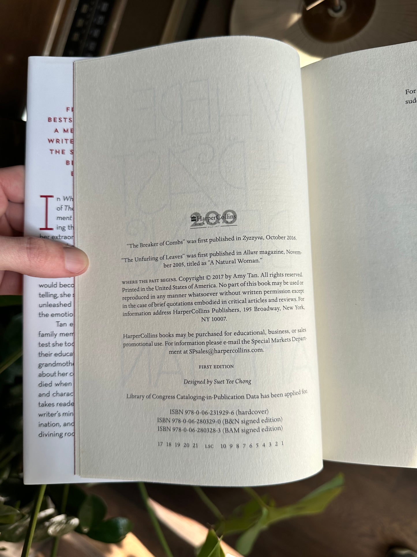 Where the Past Begins- Signed Amy Tan