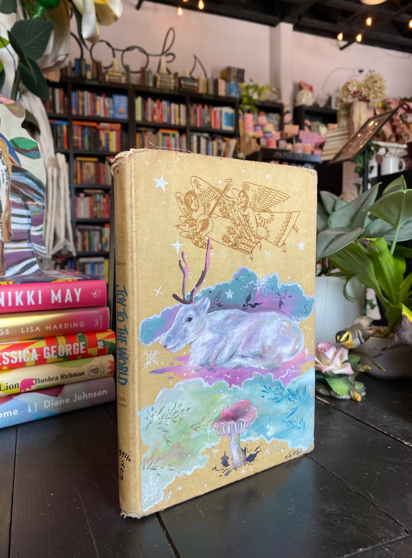 One of a Kind Book Art- Joy to the World