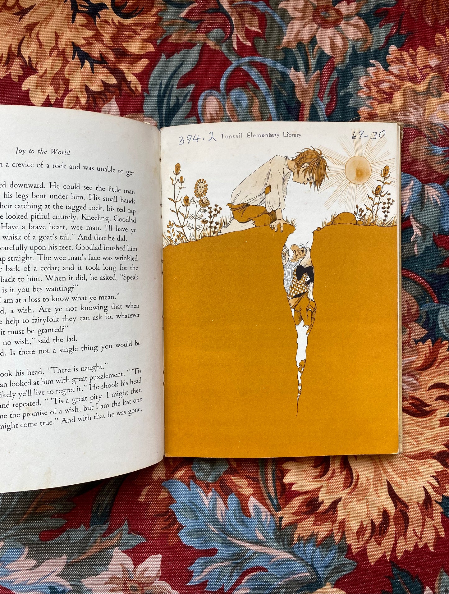 One of a Kind Book Art- Joy to the World