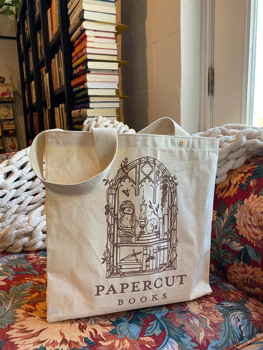 Dark Academia Papercut Tote