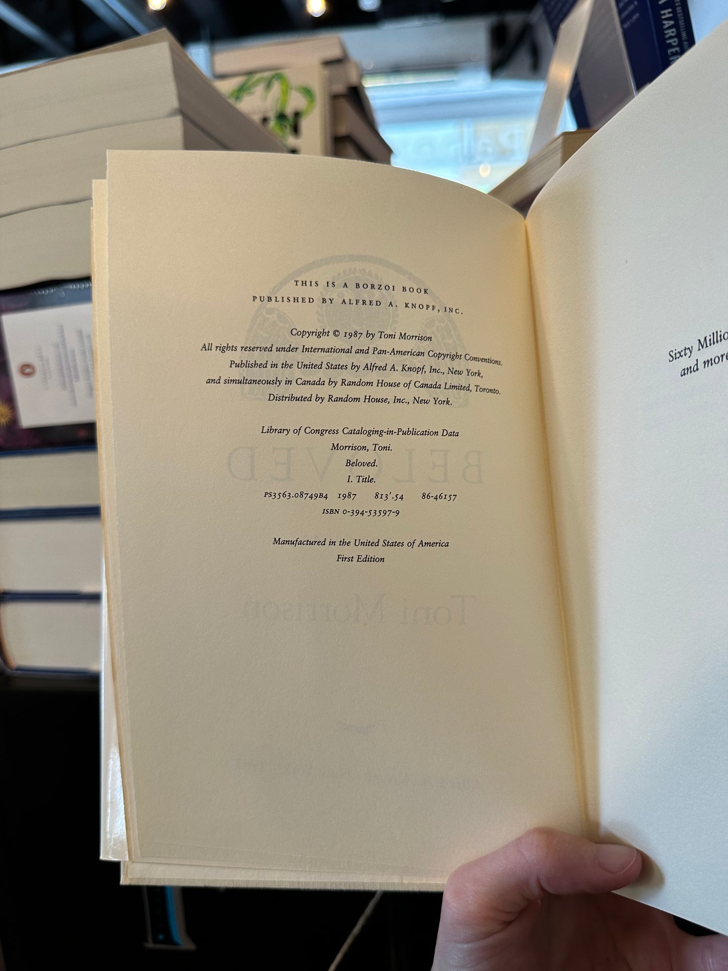 Beloved (First Edition) by Toni Morrison